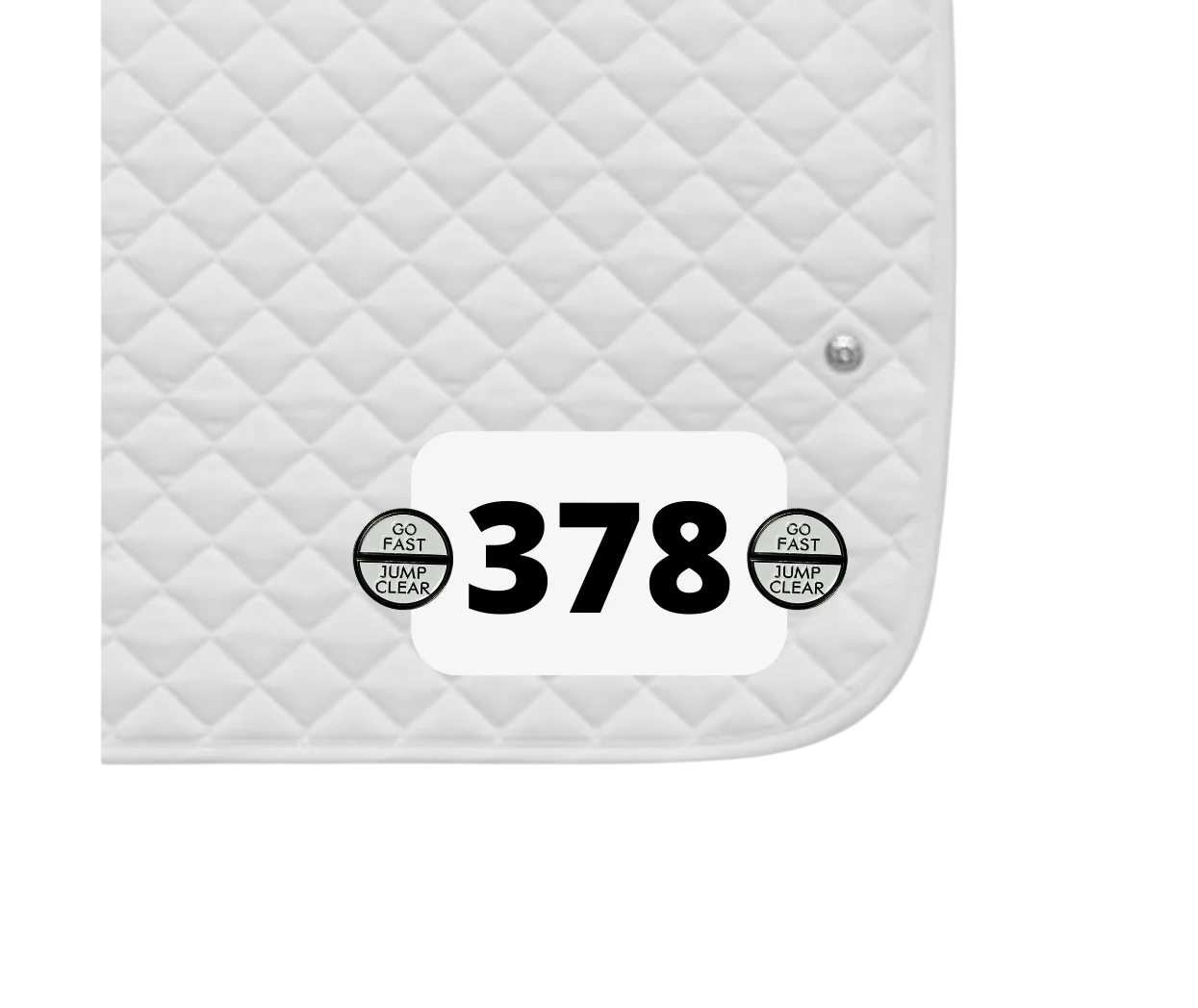 Dubois Cheval Number Pin Charm - Go Fast & Jump Clear