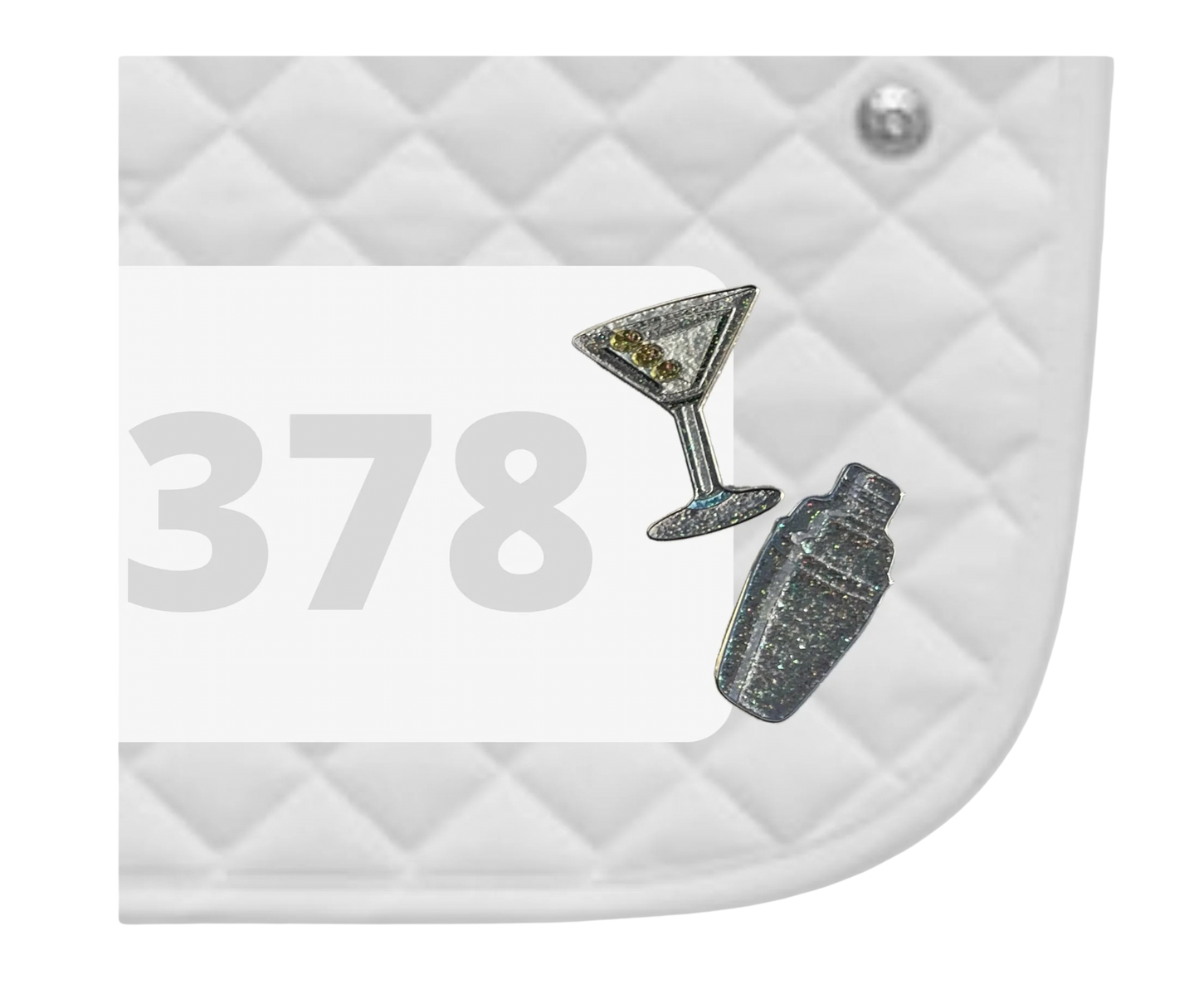 Dubois Cheval Number Pin Charm - Martini Shaker & Glass