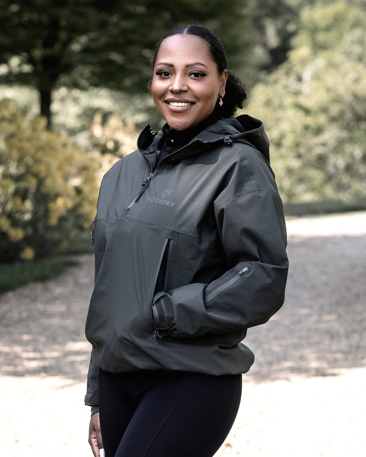 EquiDry Waterproof Storm Smock - Black Forest Green