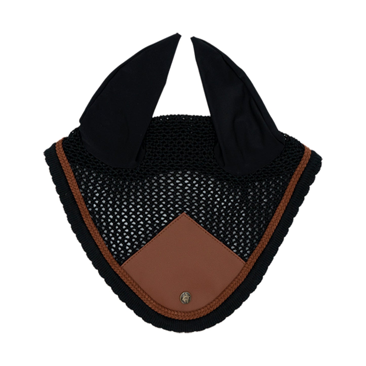 16 Cypress Ear Net - Black & Cognac