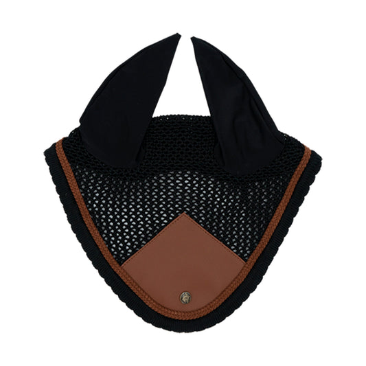 16 Cypress Ear Net - Black & Cognac
