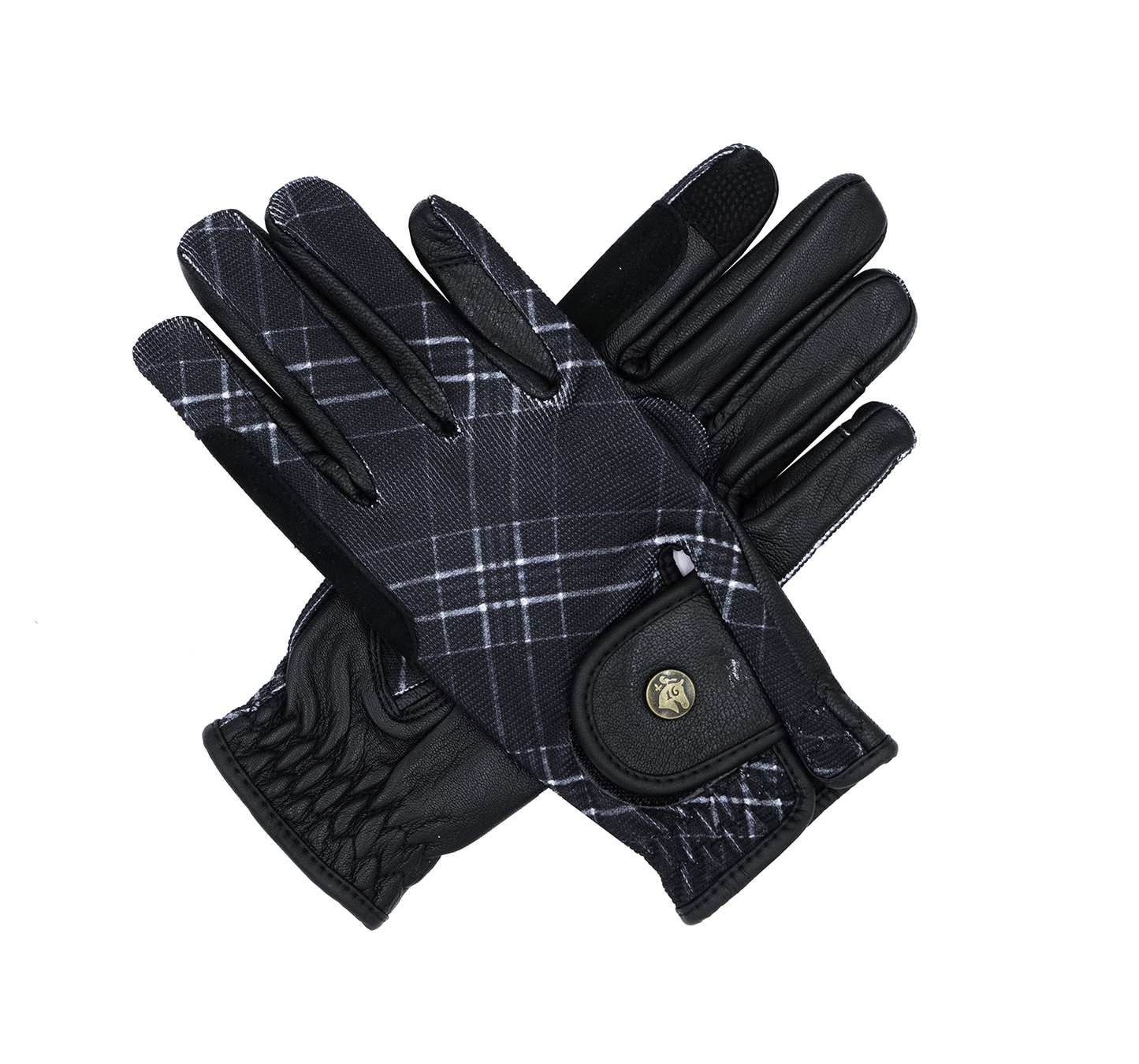 16 Cypress Riding Gloves - Black Field Plaid