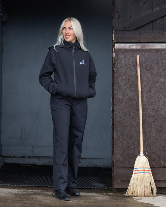 EquiDry Unisex Nimbus Pack Away Jacket - Black