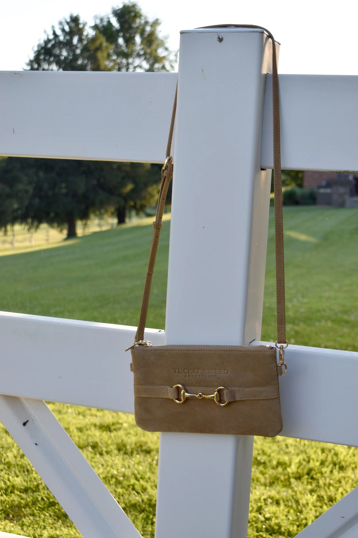 Tucker Tweed Wellington Wristlet - Suede