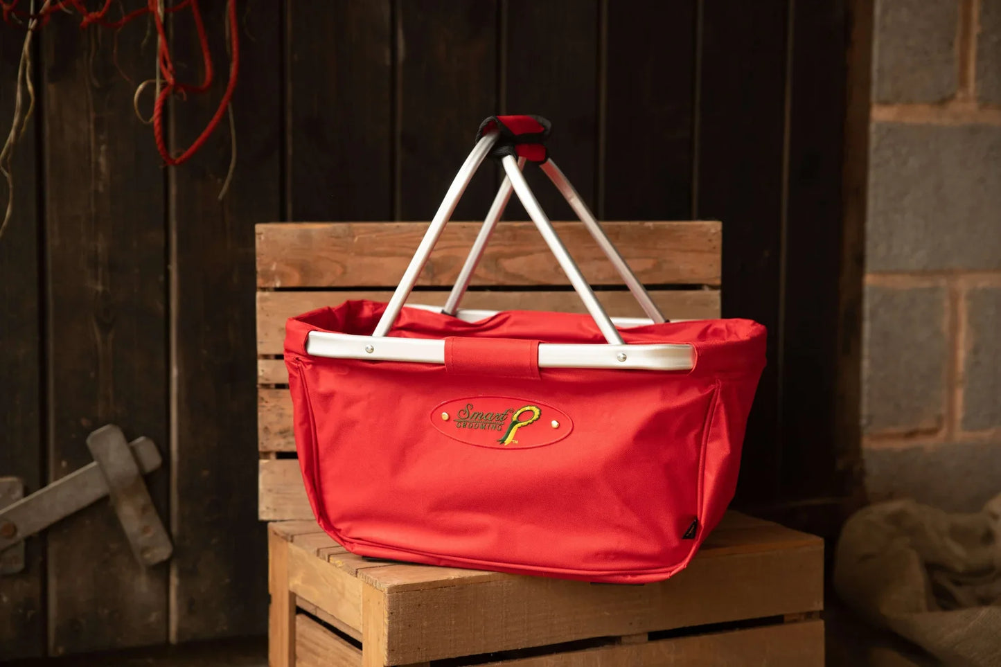Smart Grooming Red Show Ring Basket