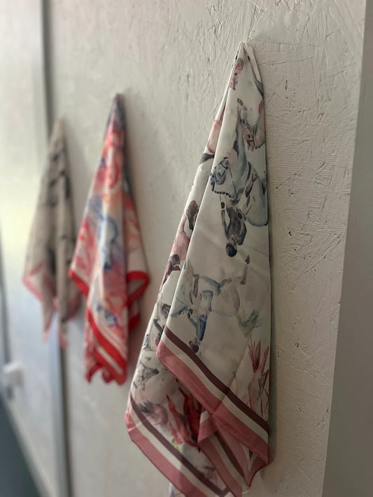 Dumpster Fire Dressage Silk Scarf - F@cking Circles
