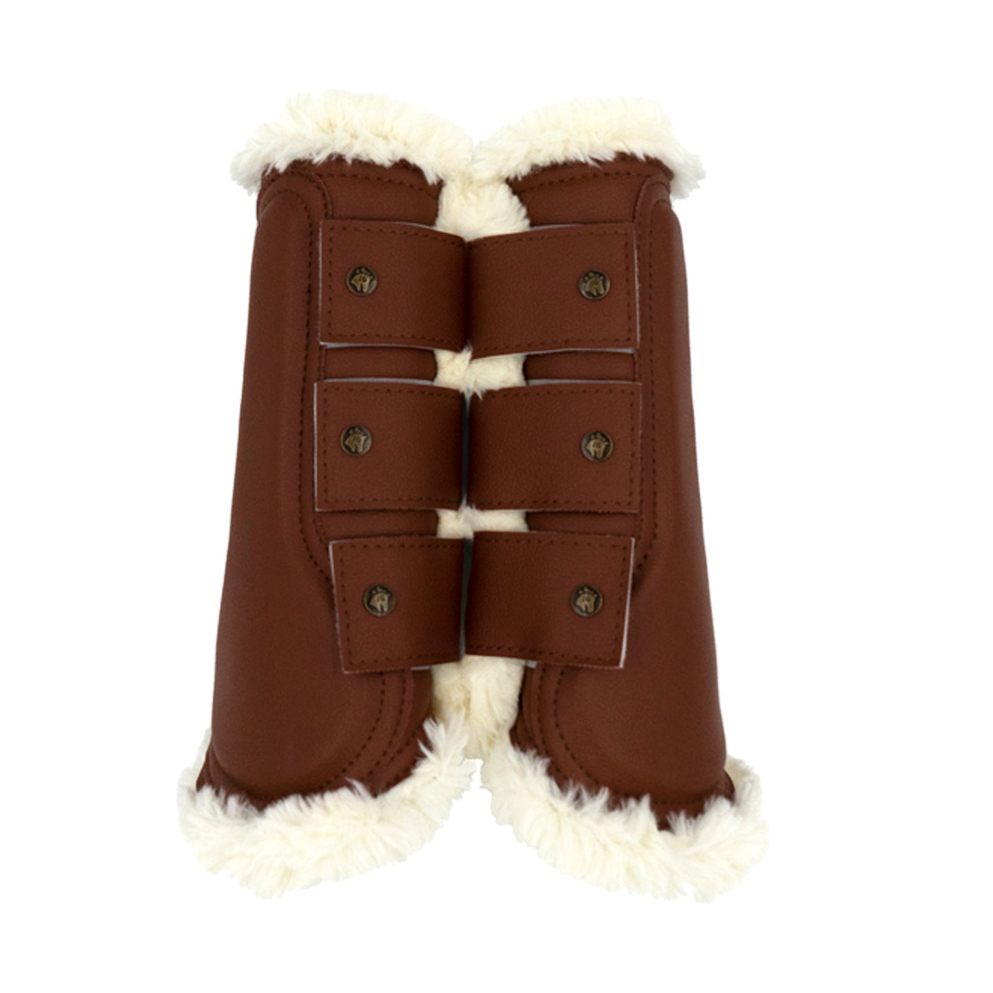 16 Cypress Leatherette Brushing Boots - Cognac