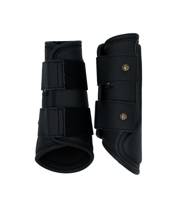 16 Cypress Leatherette Splint Boots - Black