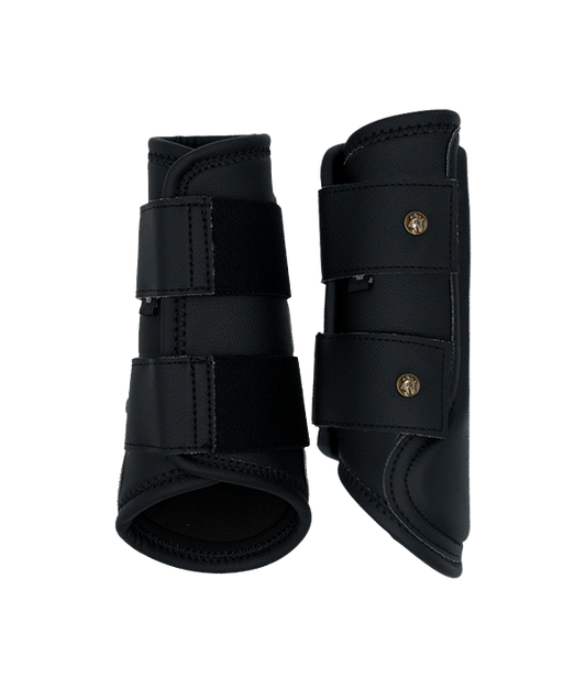 16 Cypress Leatherette Splint Boots - Black
