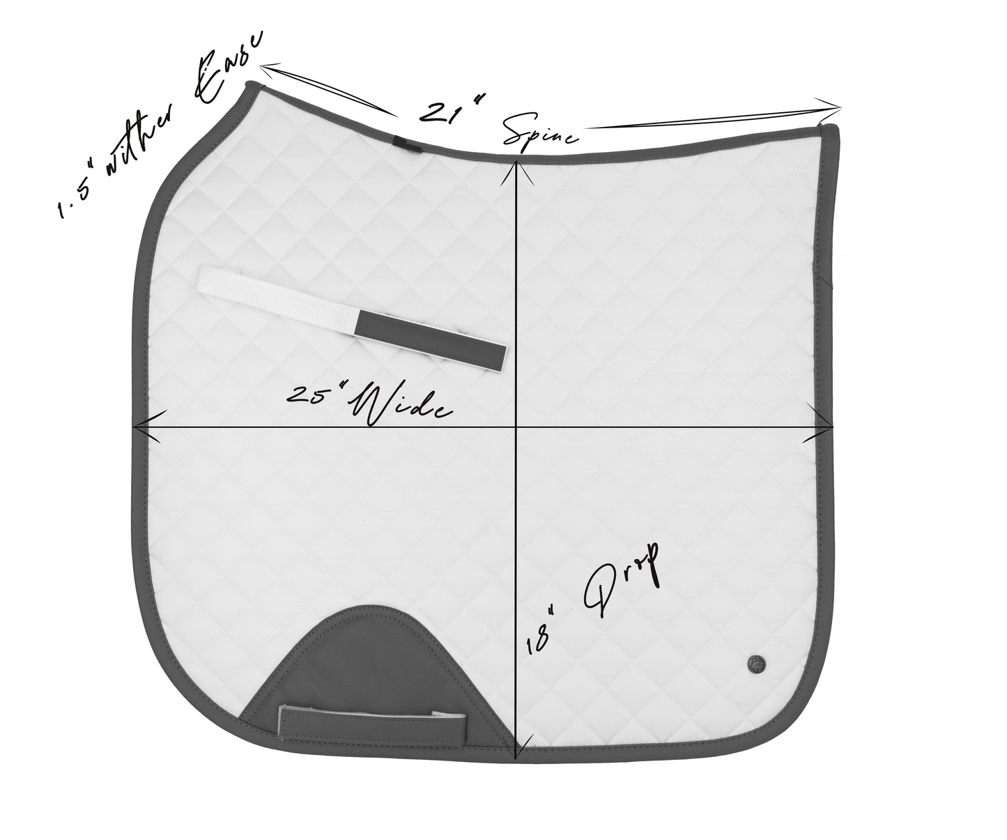 16 Cypress Dressage Pad - White & Cognac