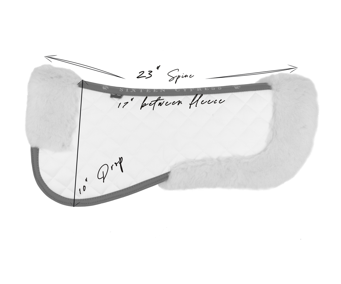 16 Cypress Wool Fleece Half Pad - Herringbone & Cognac