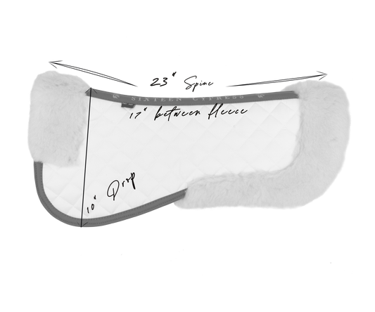 16 Cypress Wool Fleece Half Pad - Herringbone & Cognac