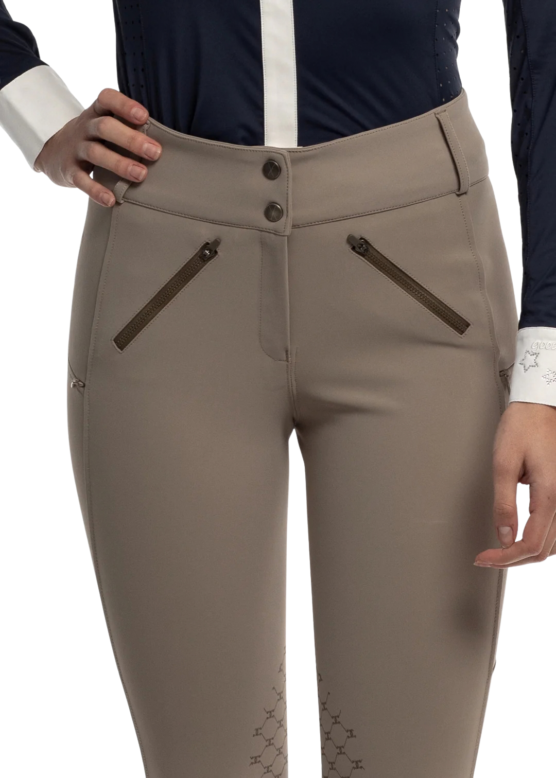 Goode Rider Million Dollar Breeches Knee Patch - Khaki