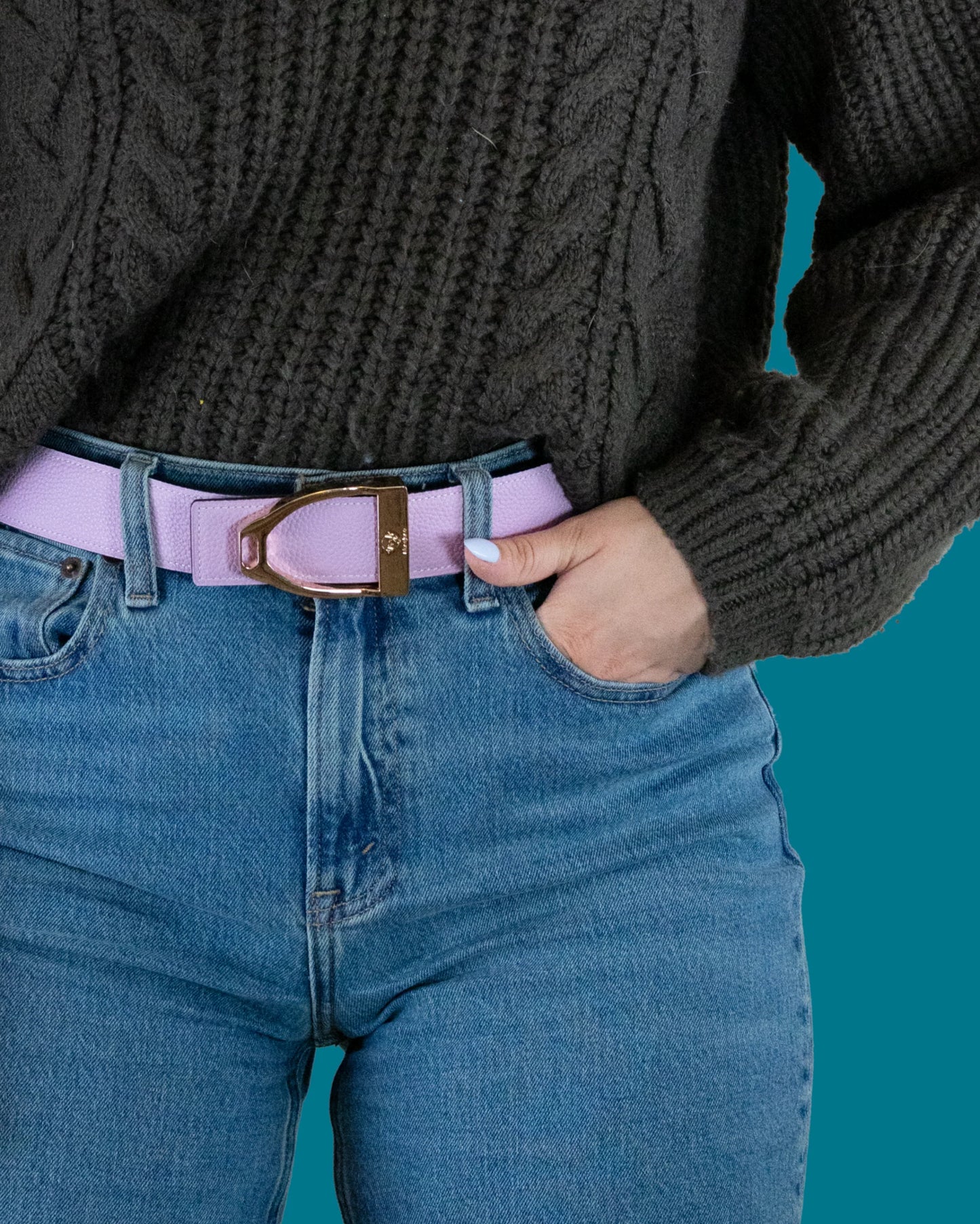 Dreamers & Schemers Reversible Belt - Chocolate & Lavender