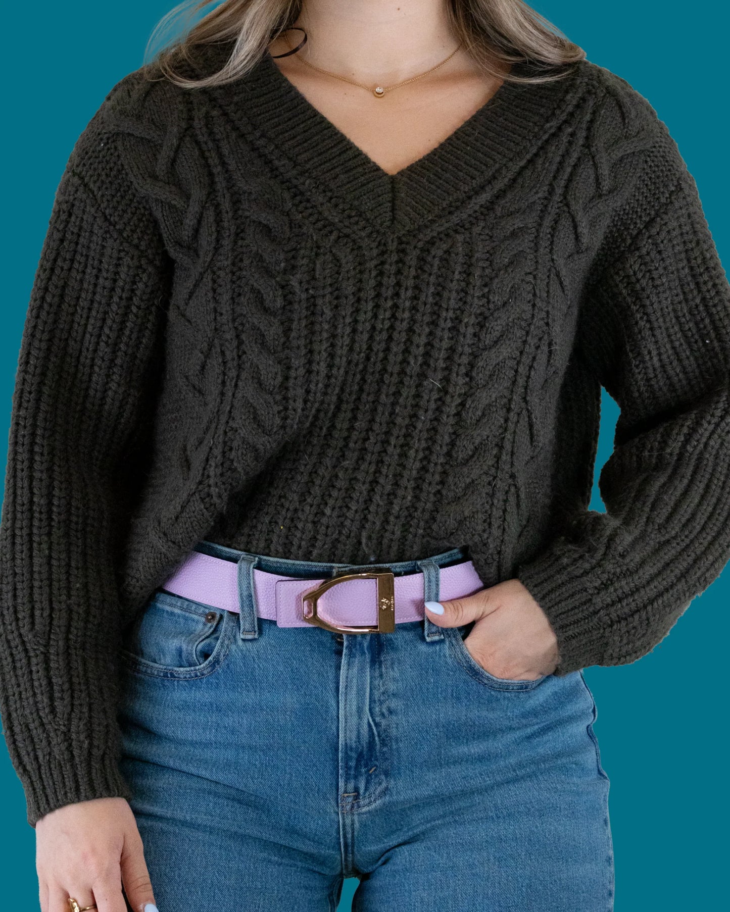 Dreamers & Schemers Reversible Belt - Chocolate & Lavender