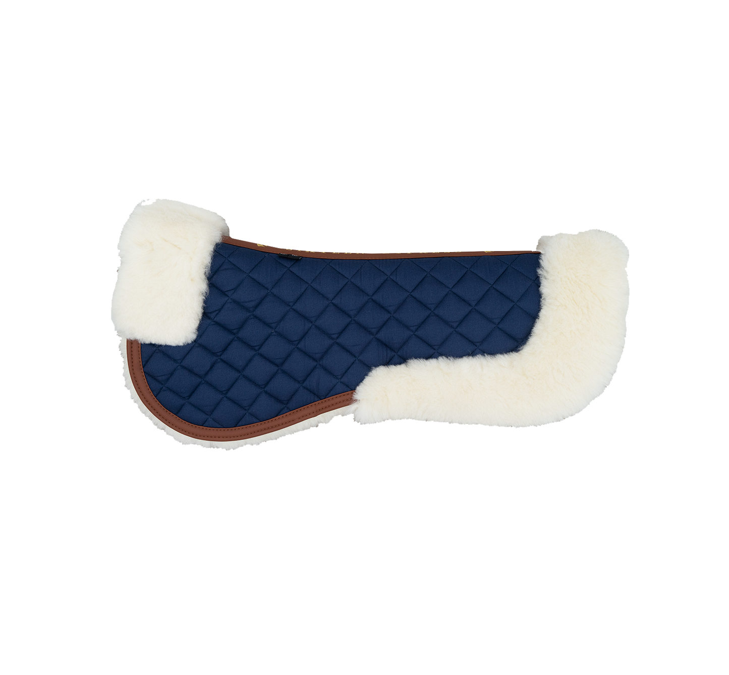 16 Cypress Merino Wool Fleece Half Pad - Navy & Cognac
