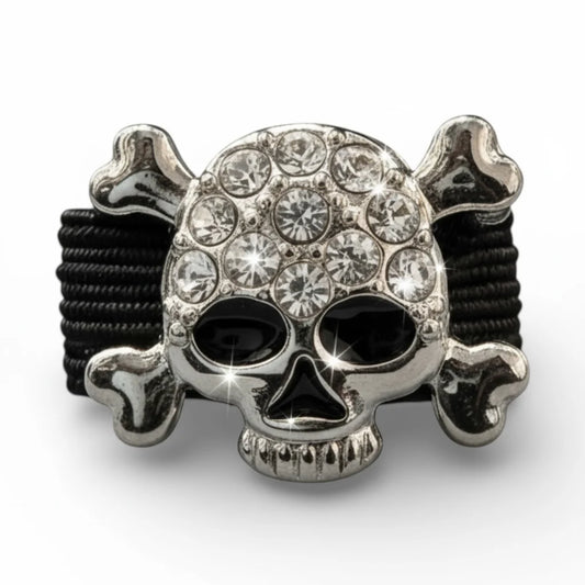 Dubois Cheval Crop Charm - Sparkly Skull & Crossbones