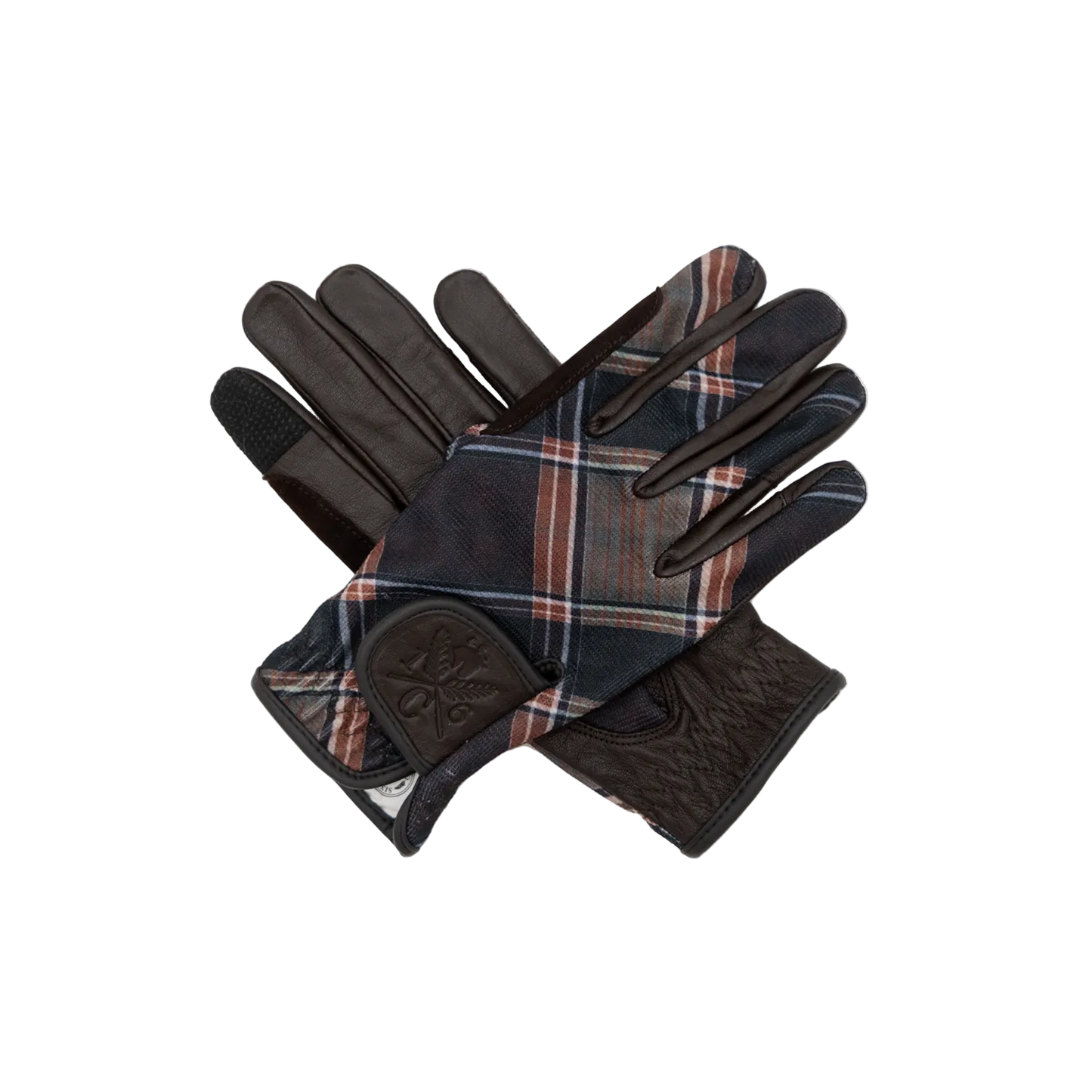 16 Cypress Riding Gloves - Tobacco Field Plaid