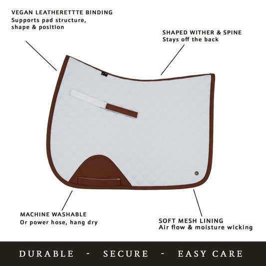 16 Cypress Dressage Pad - Pearl & Black