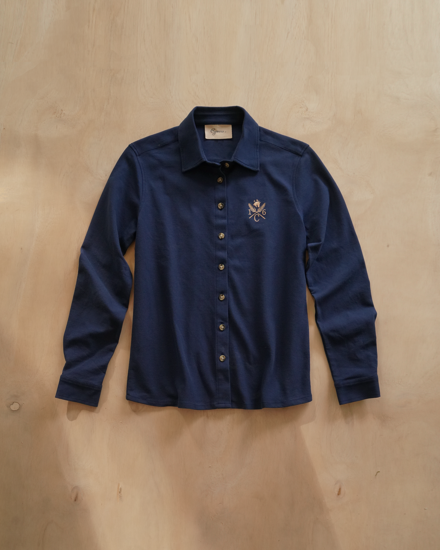 16 Cypress Sport Piqué Button Down Shirt - Navy