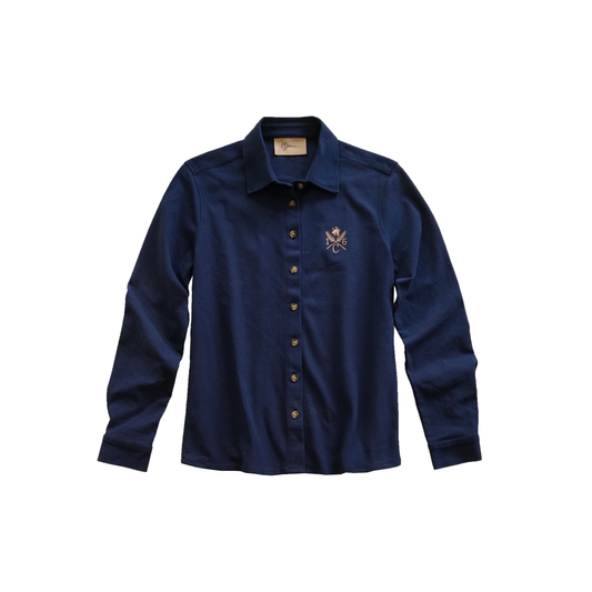 16 Cypress Sport Piqué Button Down Shirt - Navy