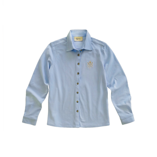 16 Cypress Sport Piqué Shirt Button Down Shirt - Oxford Blue