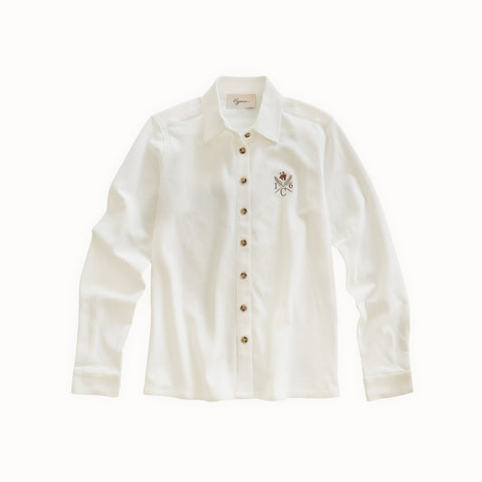 16 Cypress Sport Piqué Button Down Shirt - Natural White
