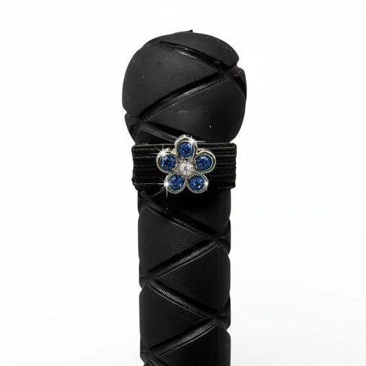 Dubois Cheval Crop Charm - Blue Sparkly Flower