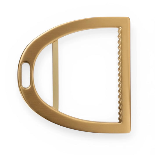 Dubois Cheval Audrey Reversible Belt Buckle - Brushed Gold Stirrup
