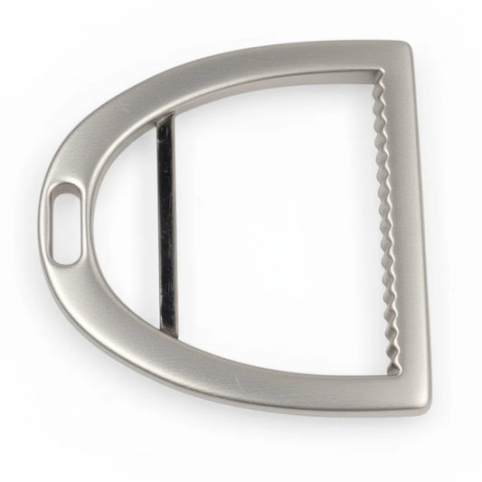 Dubois Cheval Audrey Reversible Belt Buckle - Brushed Silver Stirrup