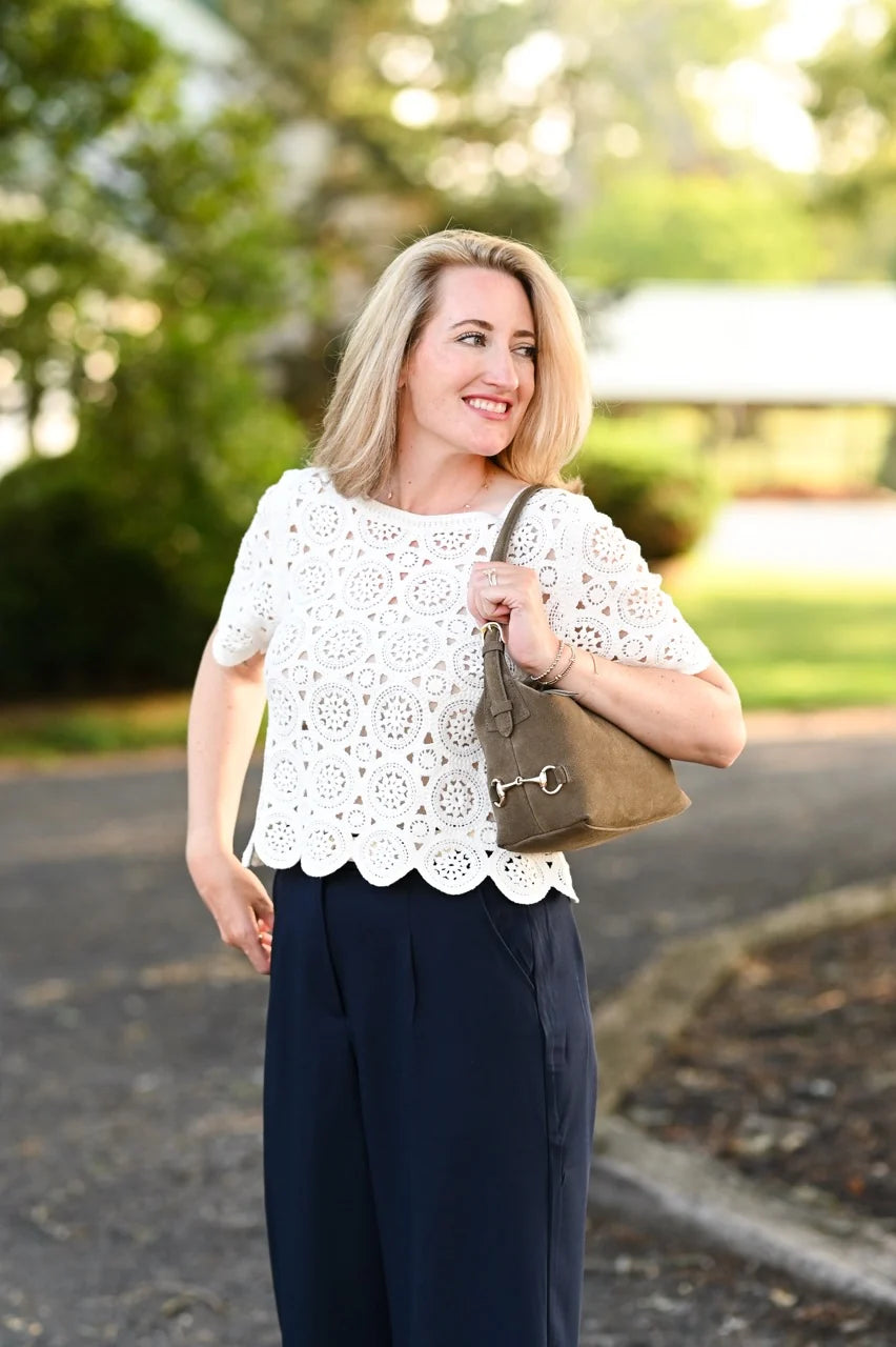 Tucker Tweed Bethany Bit Bag - Suede