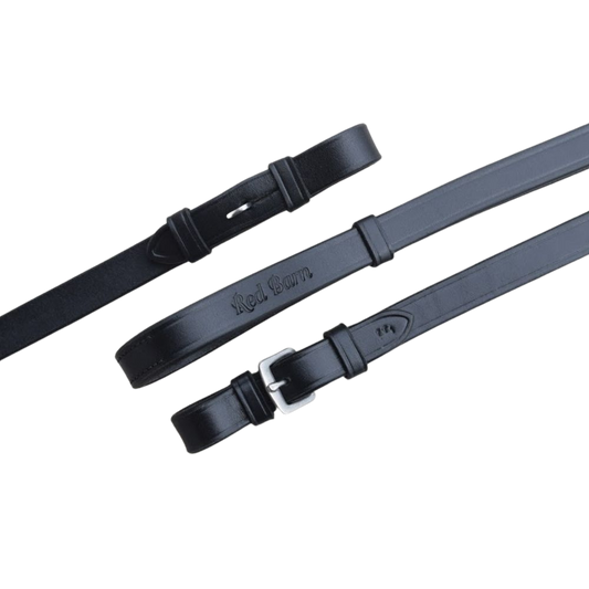 KL Select Red Barn Curb Reins - Black