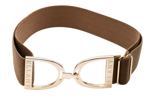 Ellany Elastic Belt 1.5" Toffee with Stirrup Buckle