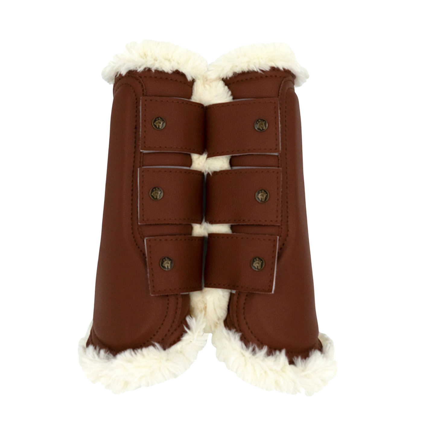 16 Cypress Leatherette Brushing Boots - Cognac