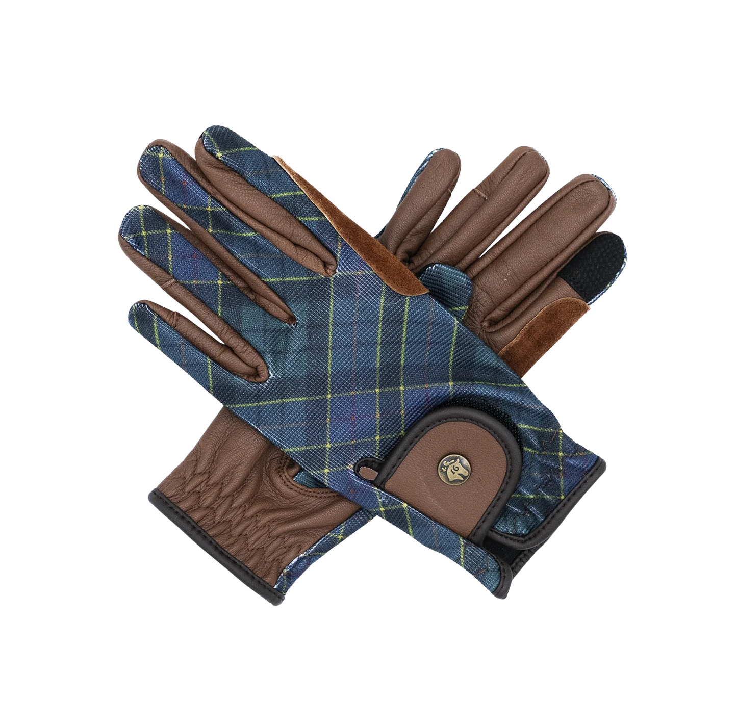 16 Cypress Riding Gloves - Hunter Field Plaid