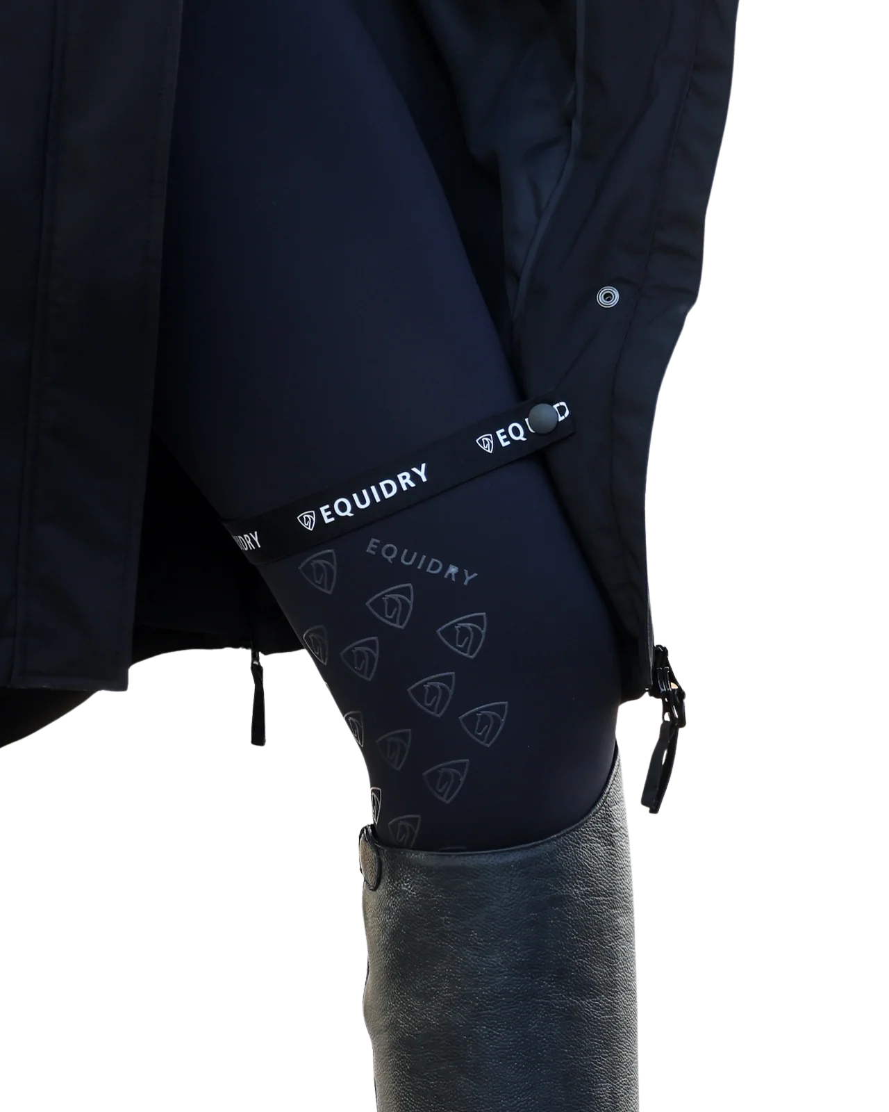 EquiDry Women's Bronte Riding Coat with Removable Hood - Black