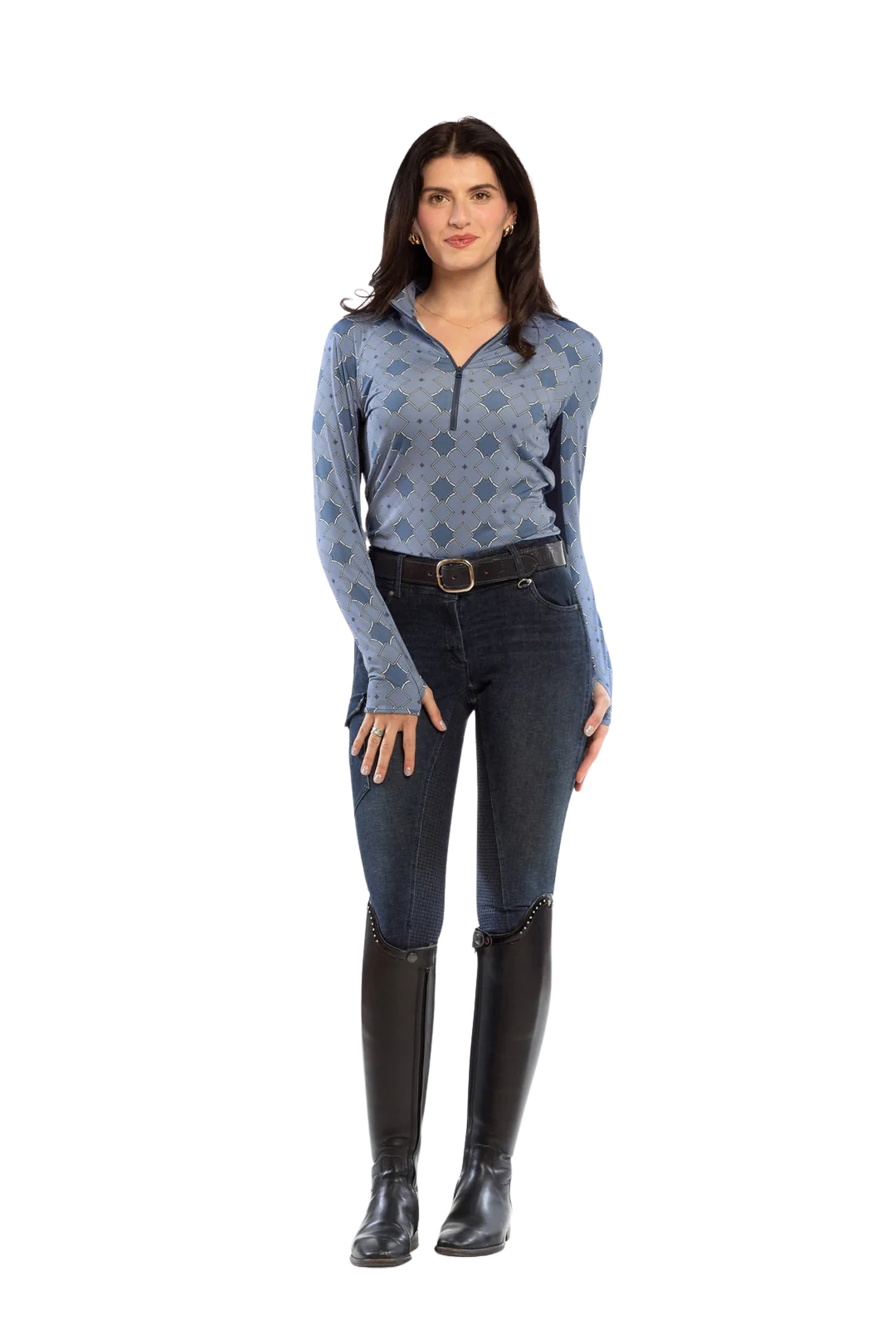 Goode Rider Sun Shirt - Blue Geo