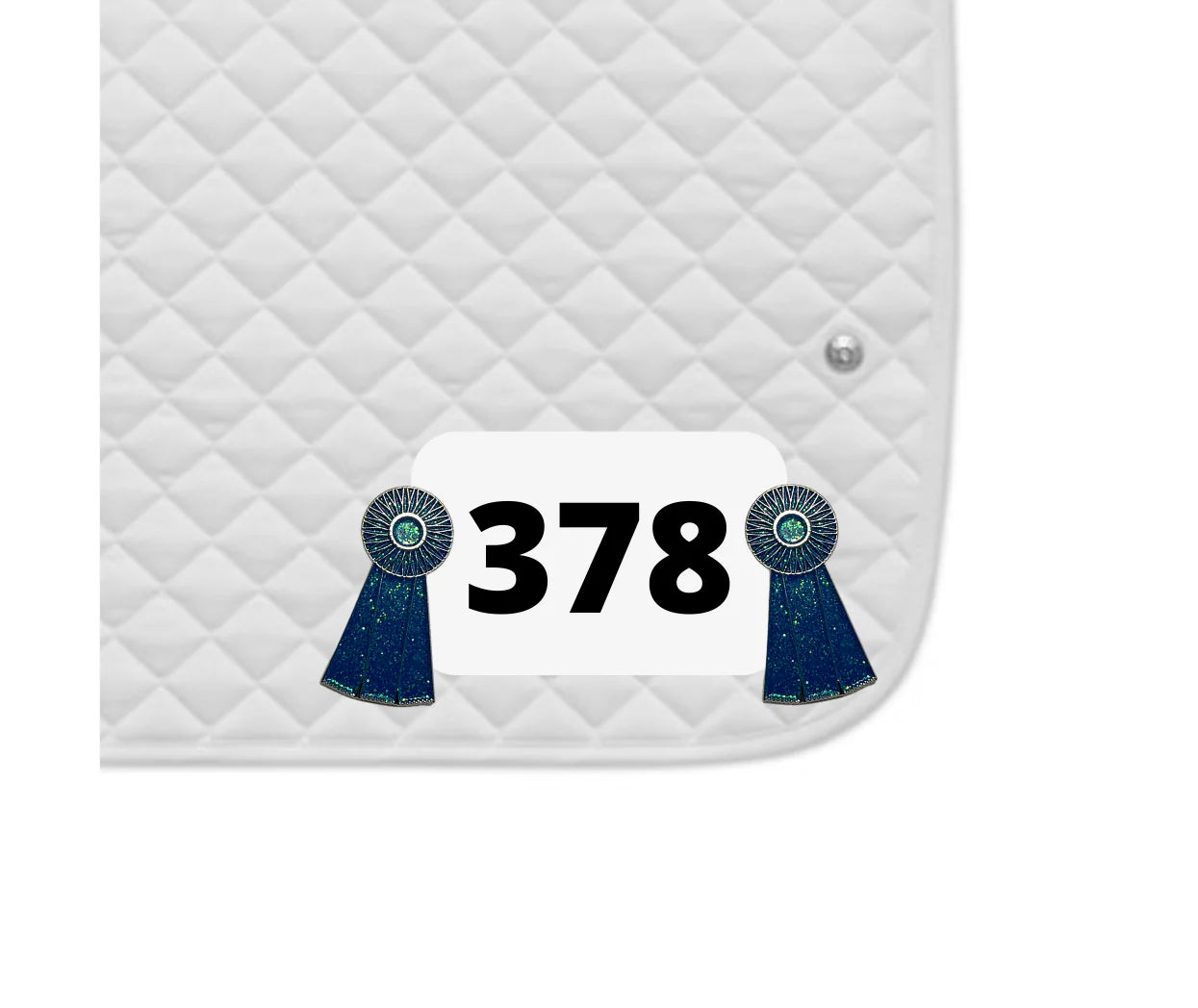 Dubois Cheval Number Pin Charm - Blue Ribbon