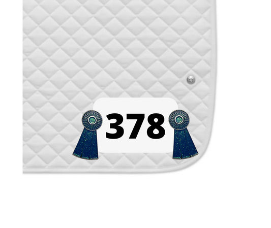 Dubois Cheval Number Pin Charm - Blue Ribbon