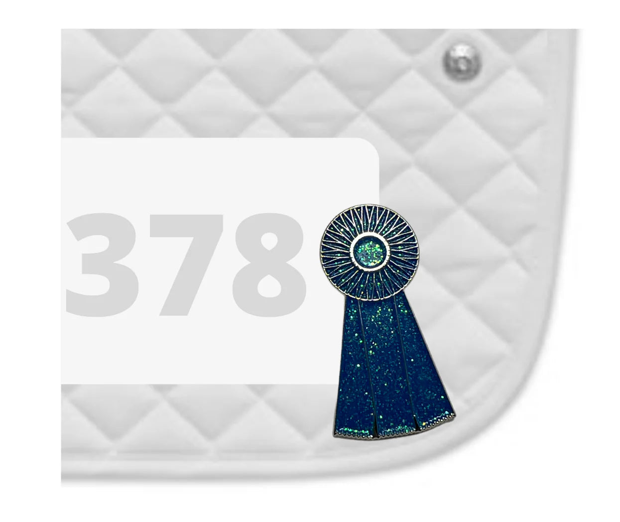 Dubois Cheval Number Pin Charm - Blue Ribbon