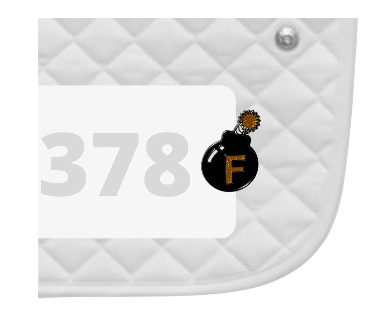 Dubois Cheval Number Pin Charm - F Bomb