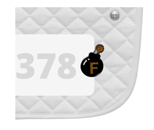Dubois Cheval Number Pin Charm - F Bomb
