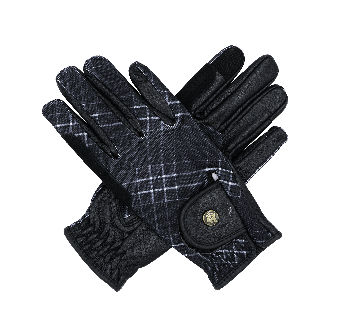16 Cypress Riding Gloves - Black Field Plaid