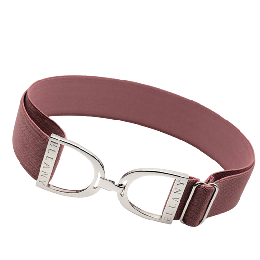 Ellany Elastic Belt 1.5" Berry with Stirrup Buckle