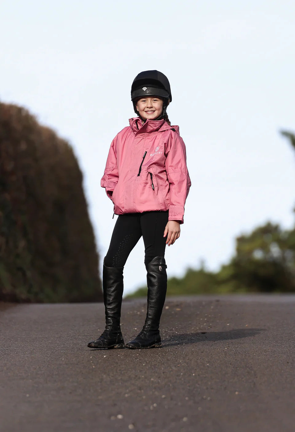 EquiDry Children's Shortie Waterproof Jacket - Dusky Pink