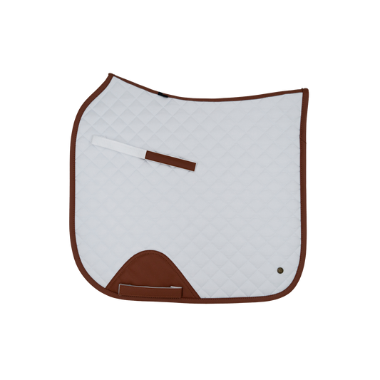 16 Cypress Dressage Pad - White & Cognac