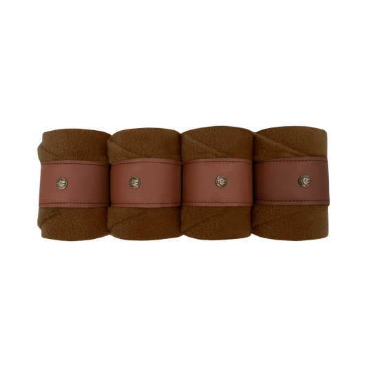 16 Cypress Leatherette Polos - Camel & Cognac