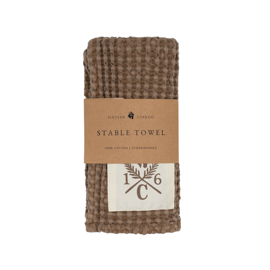 16 Cypress Cotton Waffle Stable Towel - Hazel