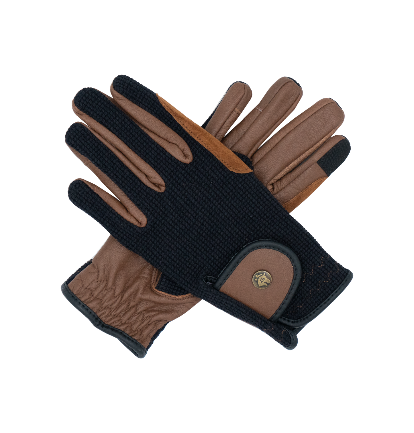 16 Cypress Riding Gloves - Black & Cognac