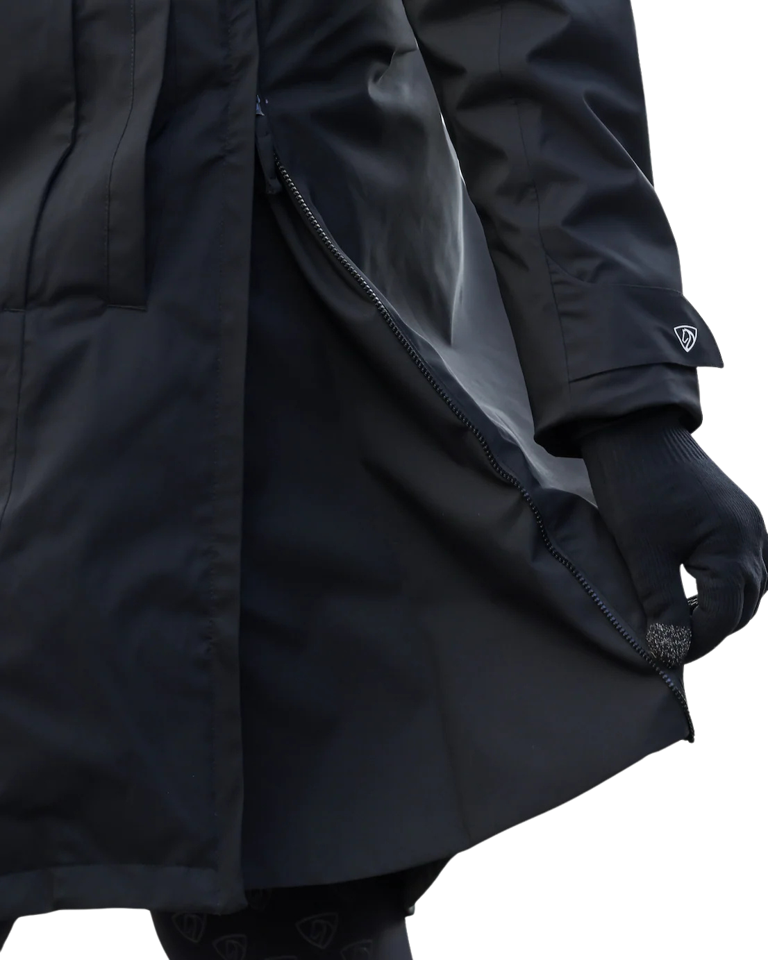 EquiDry Women's Bronte Riding Coat with Removable Hood - Black